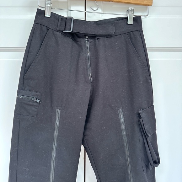 Danielle Guizio Zippered Cargo Black Pants - Picture 3 of 16